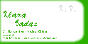 klara vadas business card