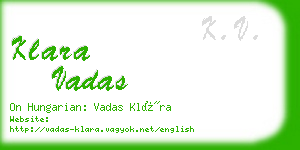 klara vadas business card